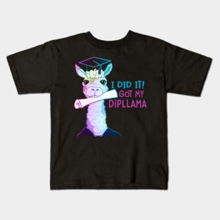 I Did It! I Got My Dipllama Kids T-Shirt